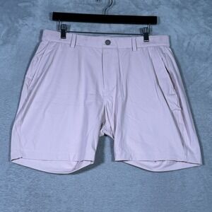 Redvanly Varick Shorts Mens Large Pink 7" Golf Performance Stretch Quick Dry